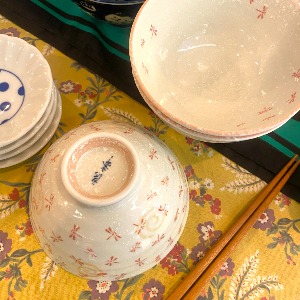 잠자리무늬 일식 그릇 일본면기 덮밥그릇 일본풍 도자기 식기